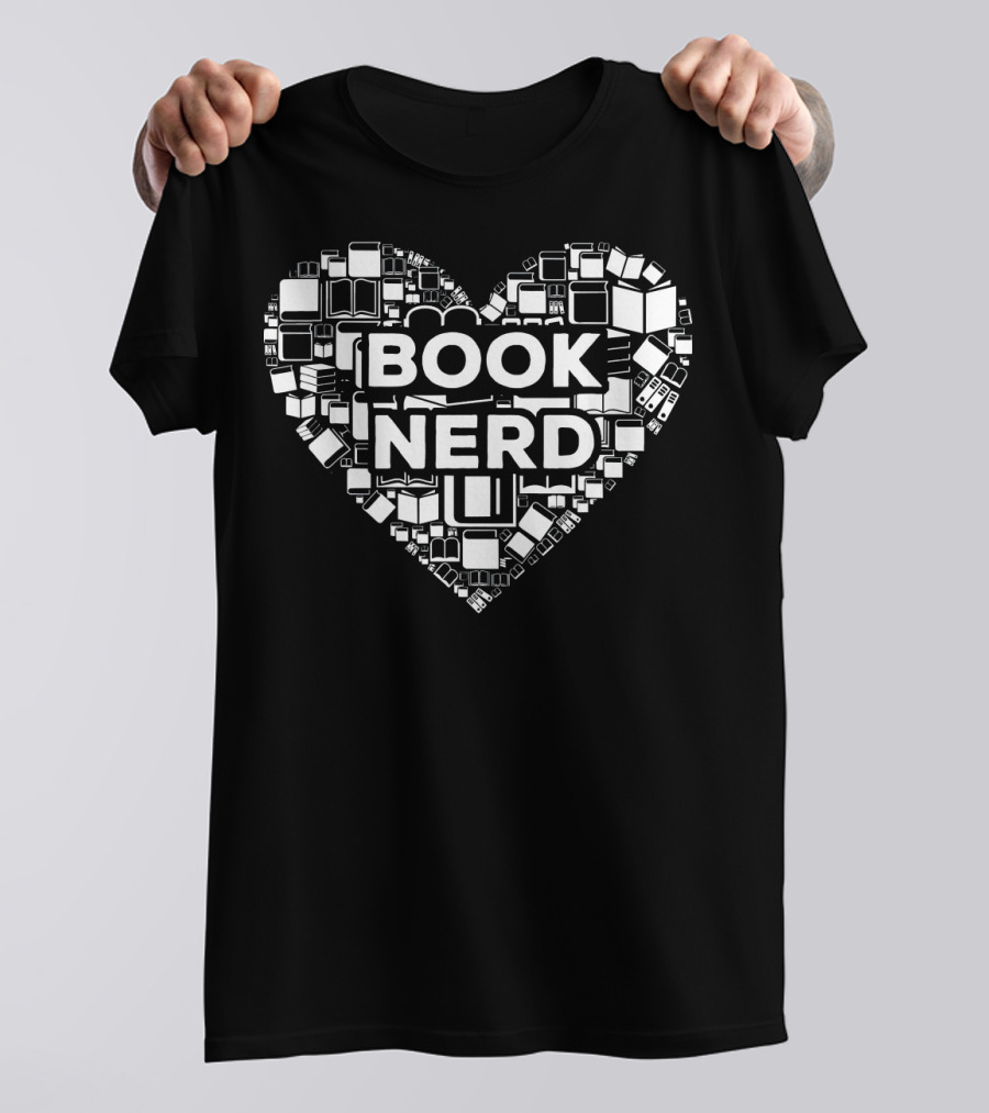 Heart Book Nerd Book Librarian T-Shirt