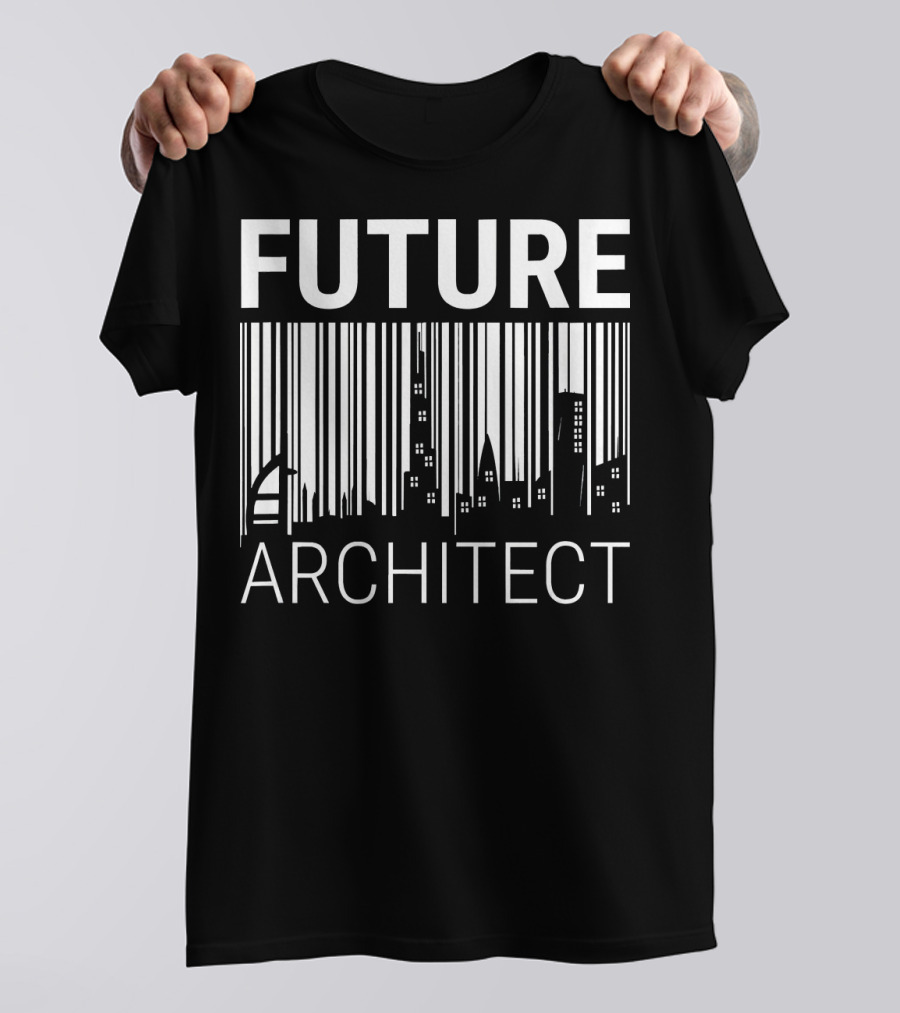 Future Architect Barcode Skyline Graduation Degree Stude T-Shirt