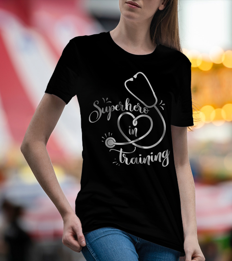 Superhero In Training Stethoscope Heart T-Shirt