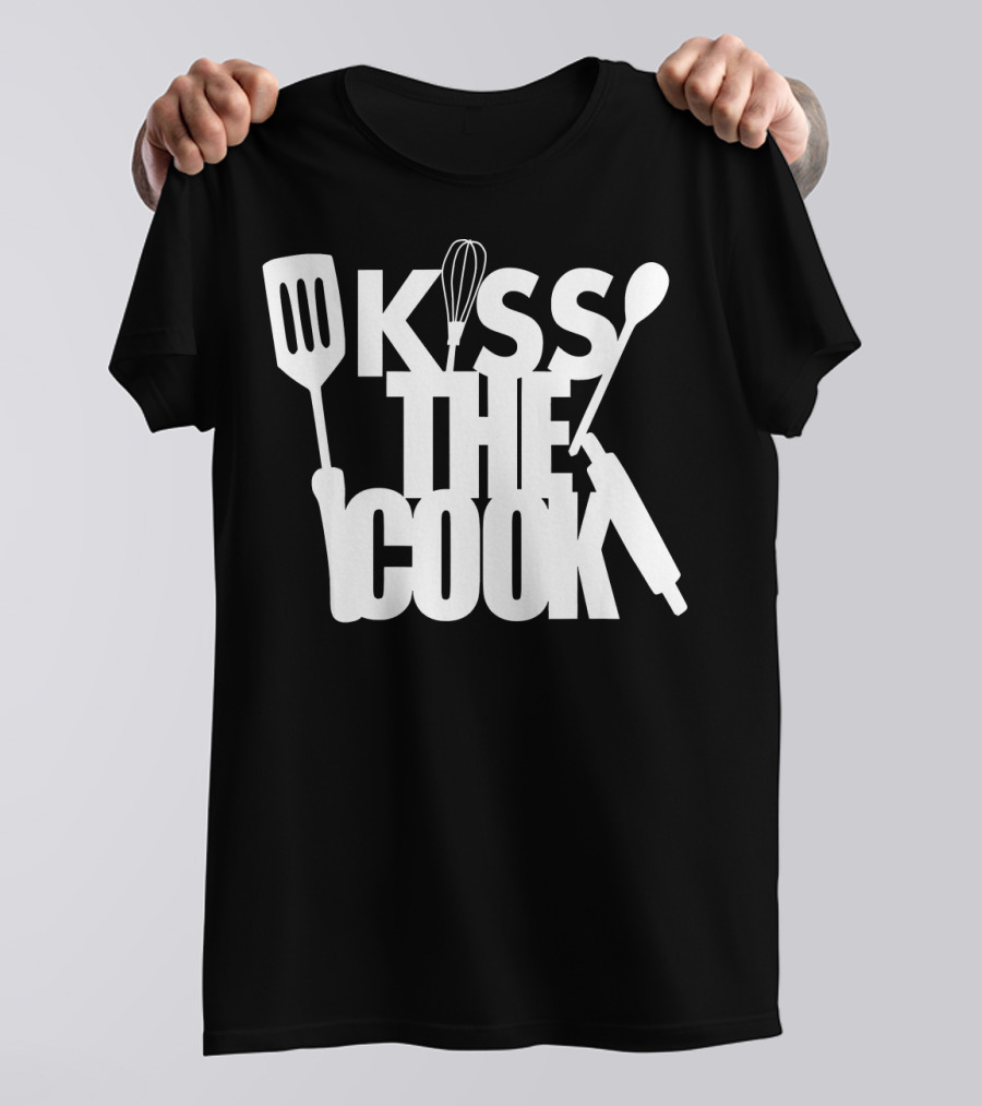 Kiss The Cook Spatula Whisk Spoon Rolling Pin T-Shirt