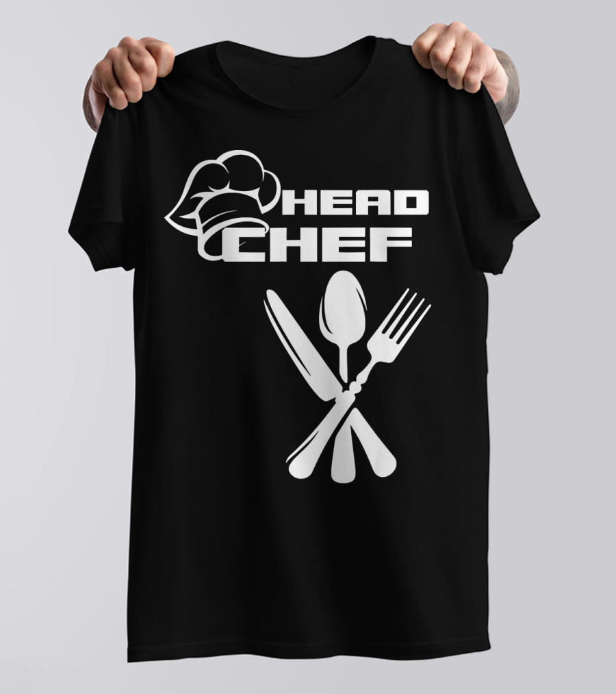 Head Chef Hat And Crossed Silverware T-Shirt