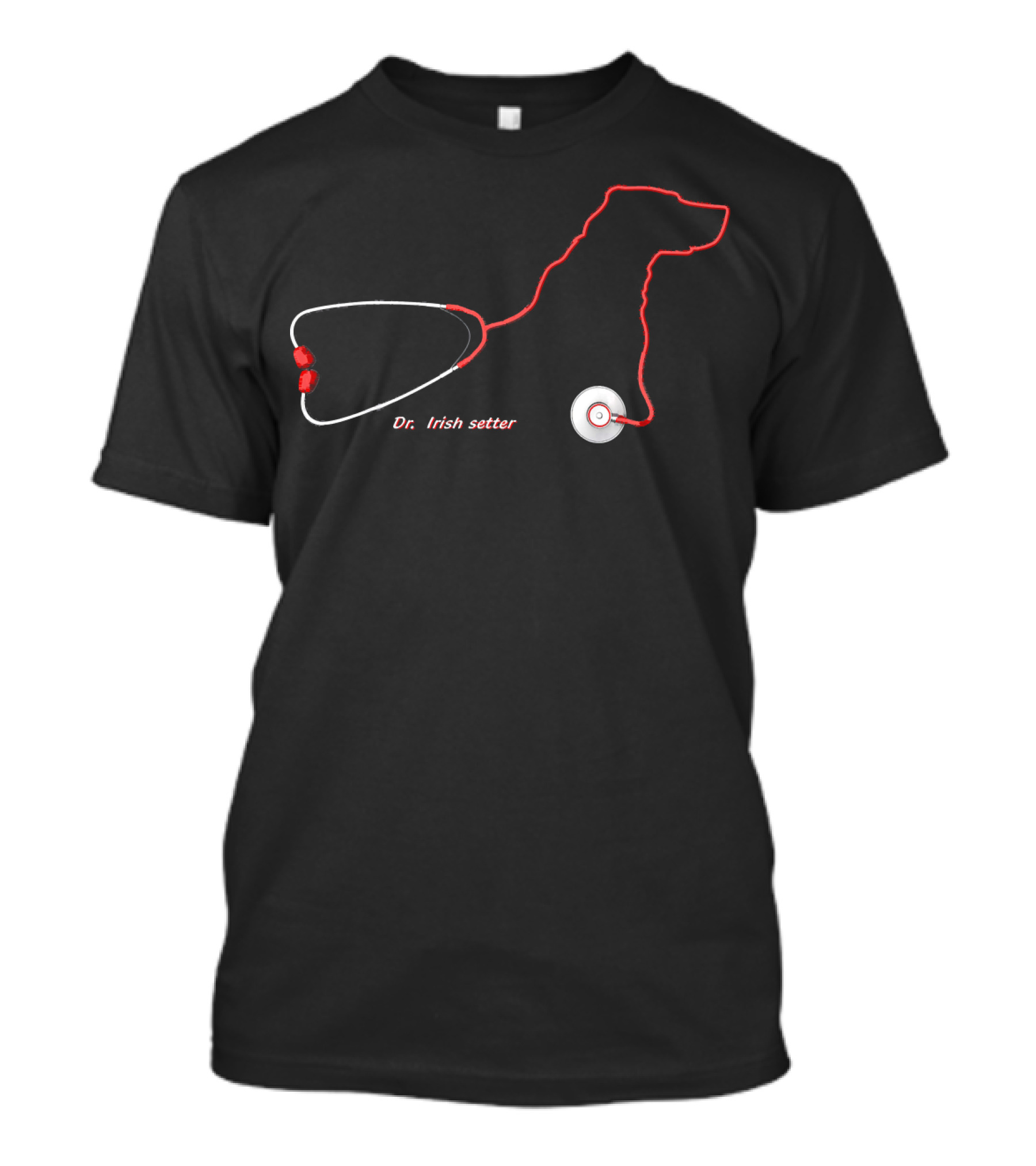 Irish Setter Dog Doctor Stethoscope Dr. Irish Setter T-Shirt