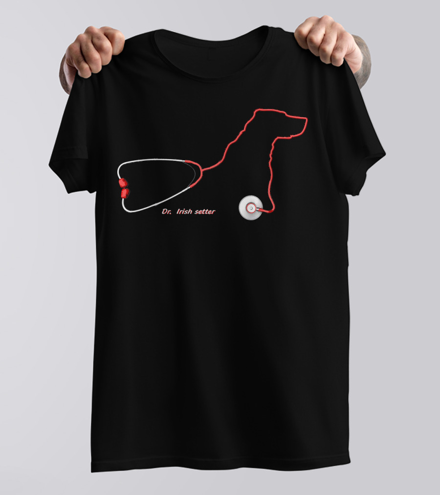 Irish Setter Dog Doctor Stethoscope Dr. Irish Setter T-Shirt