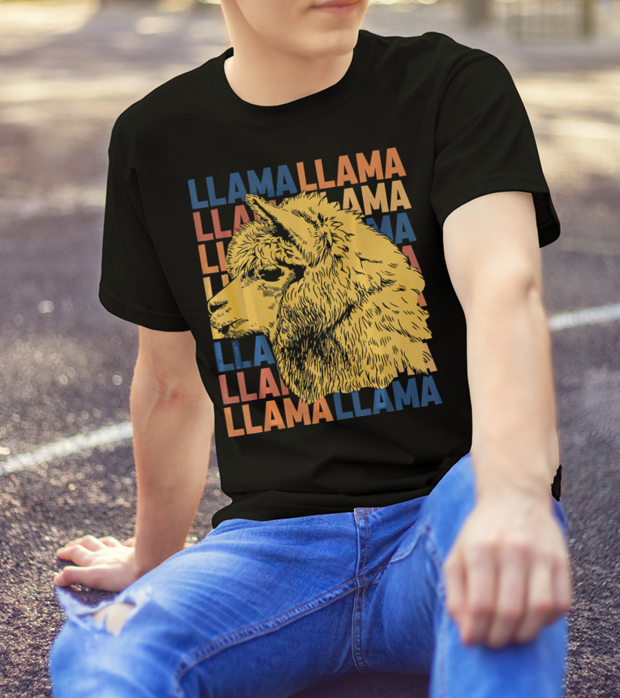LLAMA LLAMA Pop Art Style Alpaca T-Shirt
