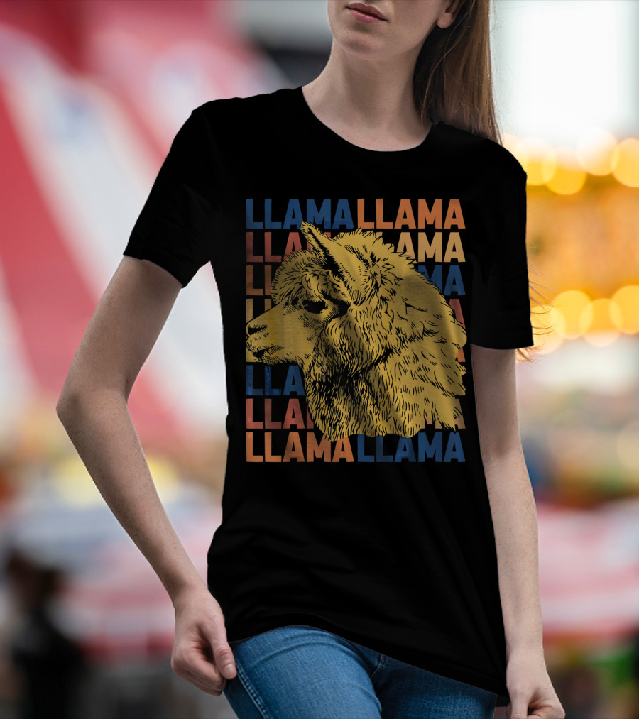 LLAMA LLAMA Pop Art Style Alpaca T-Shirt