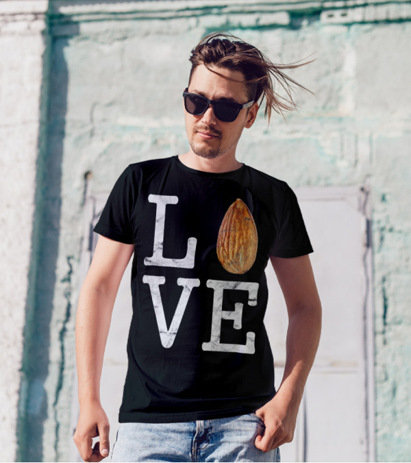 LOVE Almond Funny Nut Food Cook T-Shirt