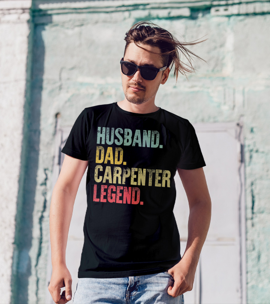 Husband Dad Carpenter Legend Vintage T-Shirt