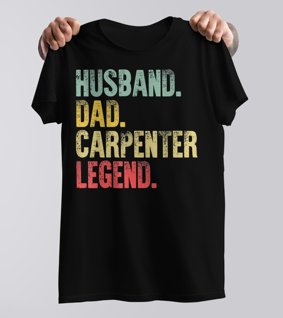 Husband Dad Carpenter Legend Vintage T-Shirt
