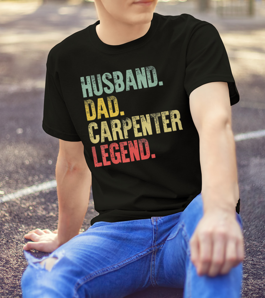 Husband Dad Carpenter Legend Vintage T-Shirt
