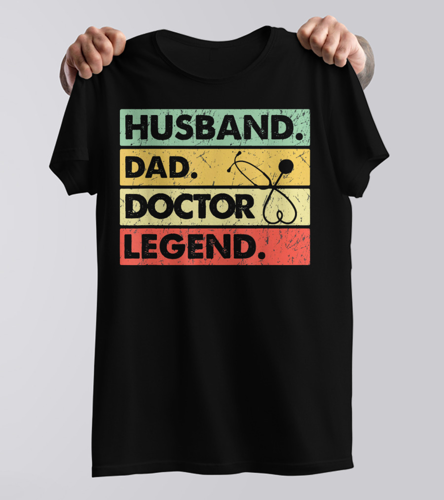 Husband Dad Doctor Legend Retro T-Shirt