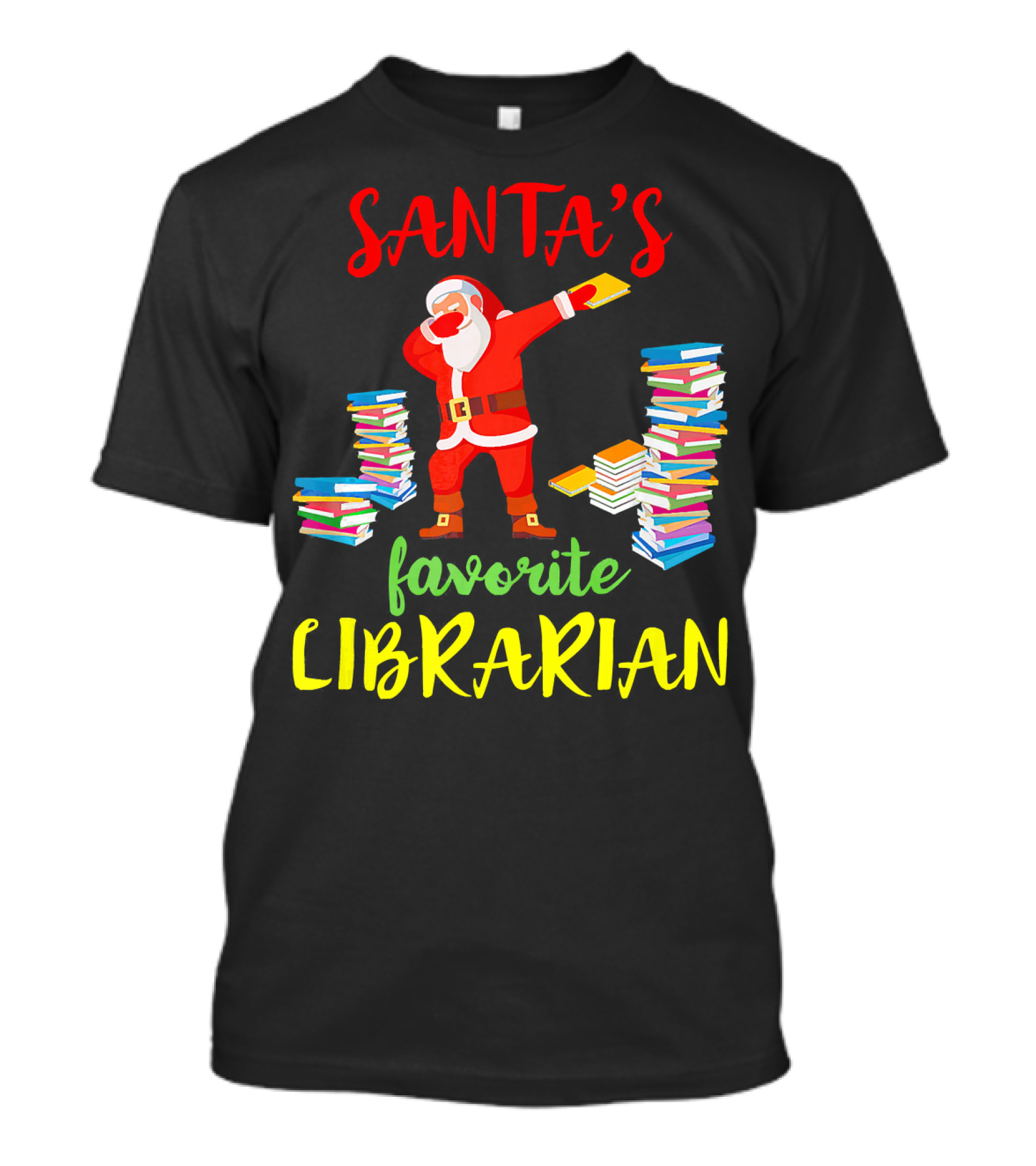 Santa's Favorite Librarian Christmas Fun T-Shirt
