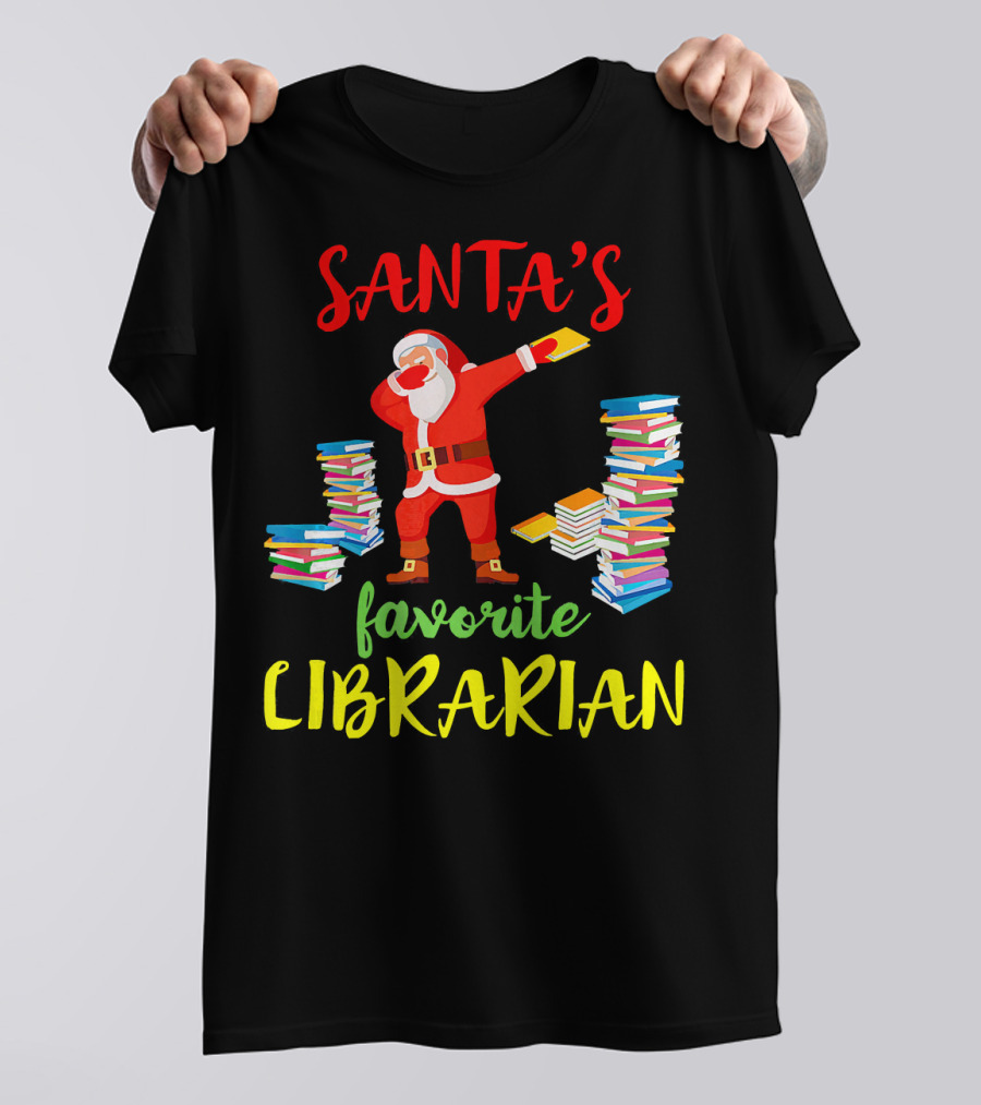Santa's Favorite Librarian Christmas Fun T-Shirt