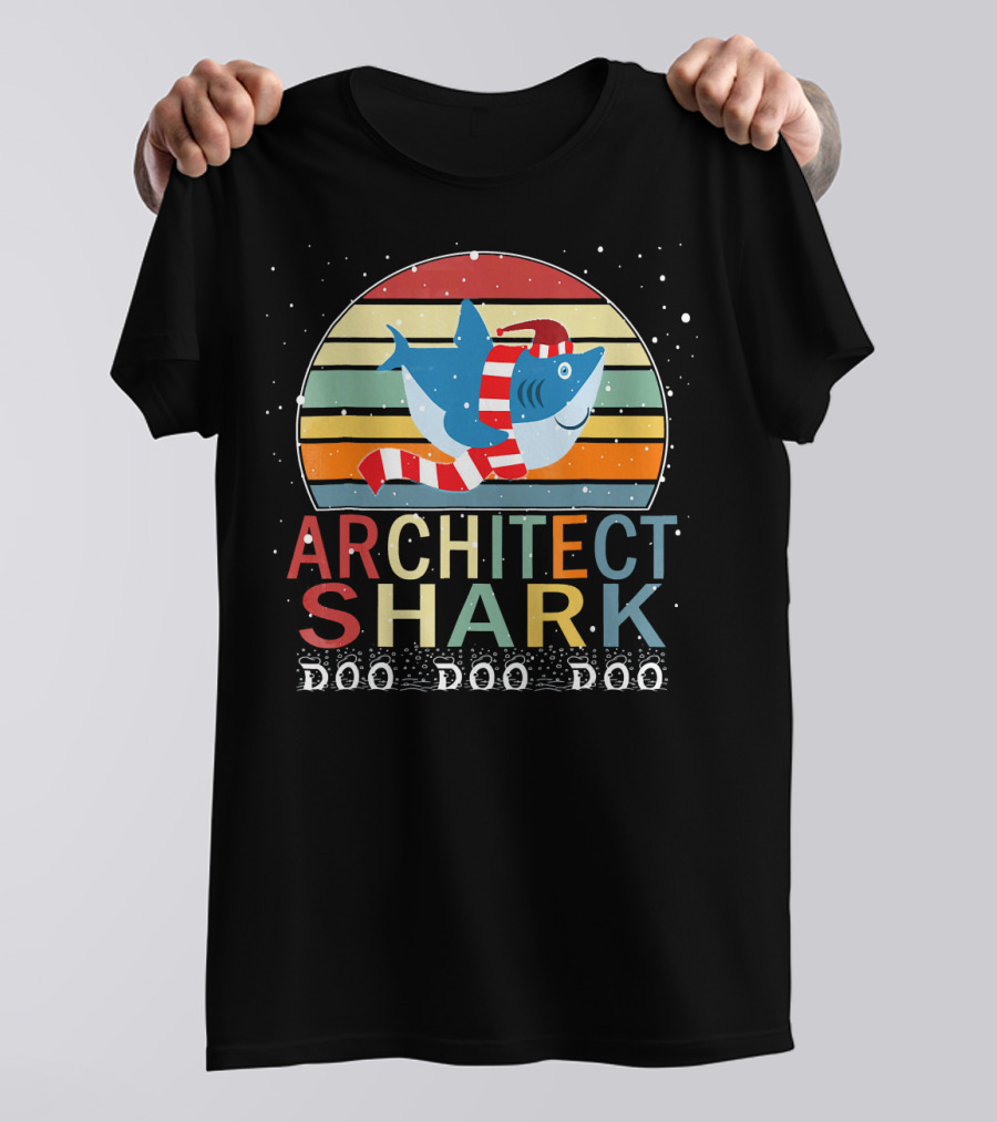 Architect Shark Doo Doo Doo Retro Vintage Fun T-Shirt