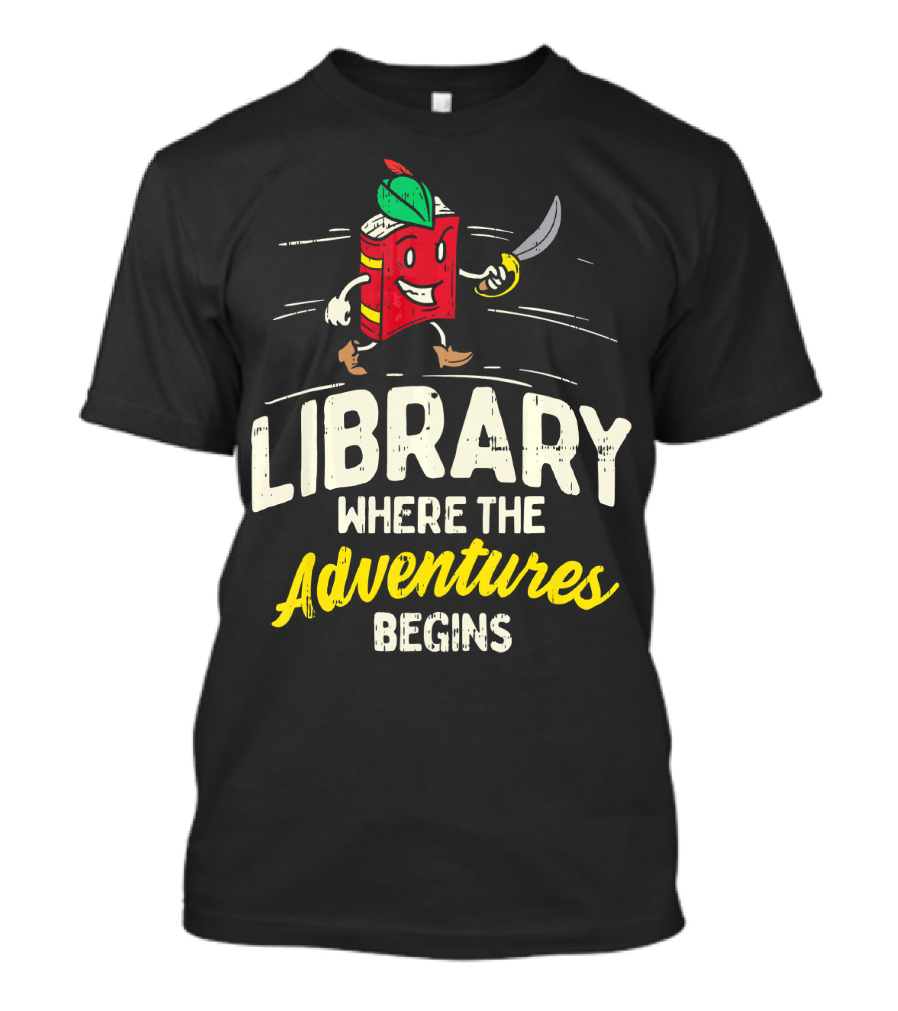 Library Where The Adventures Begins Cute Reading Book T-Shirt