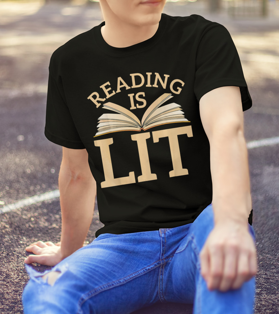 Reading Is Lit Book Reader Library Readi T-Shirt