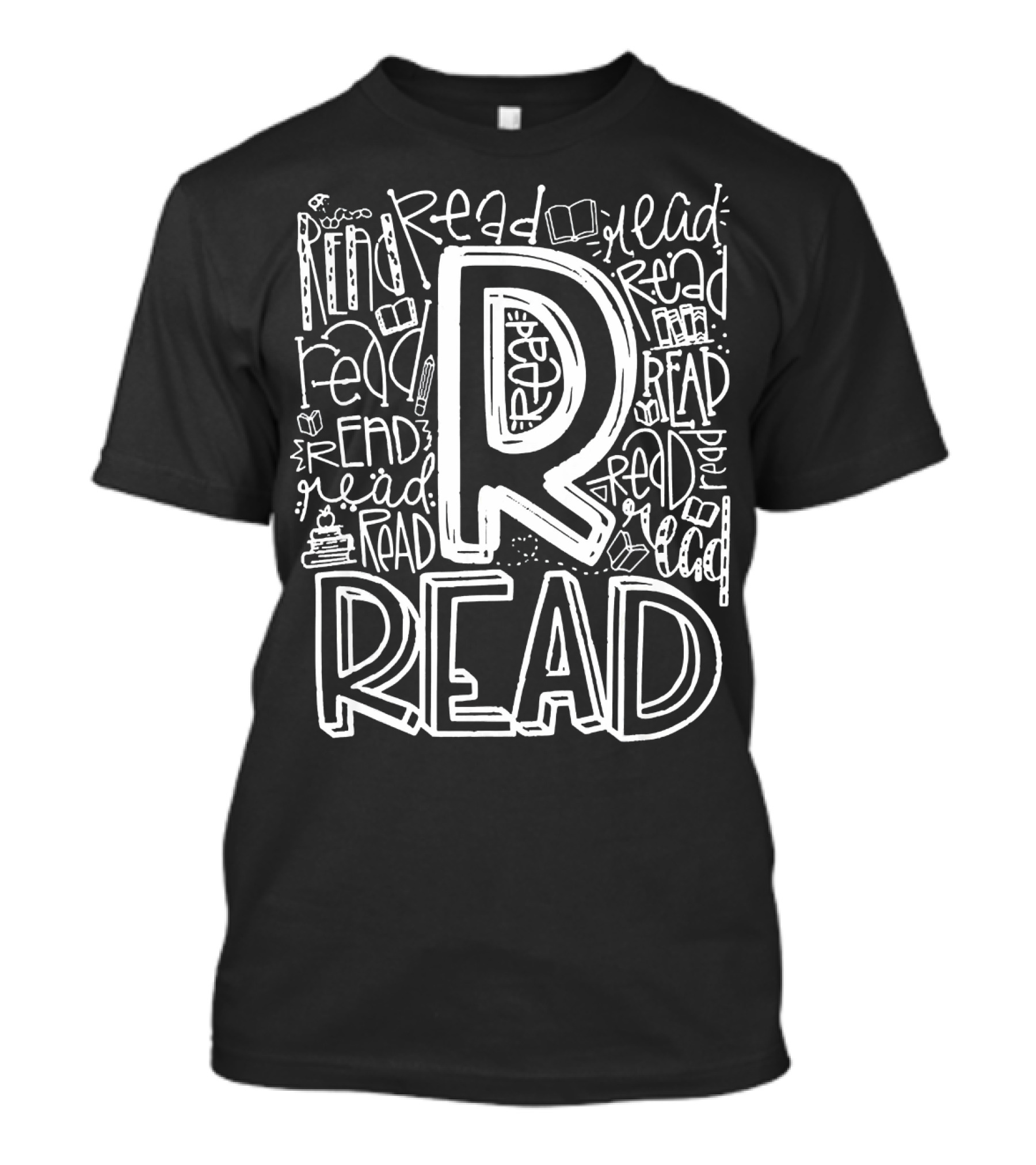 Read Typography With Books And Letters T-Shirt