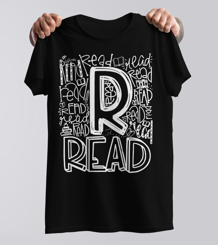 Read Typography With Books And Letters T-Shirt
