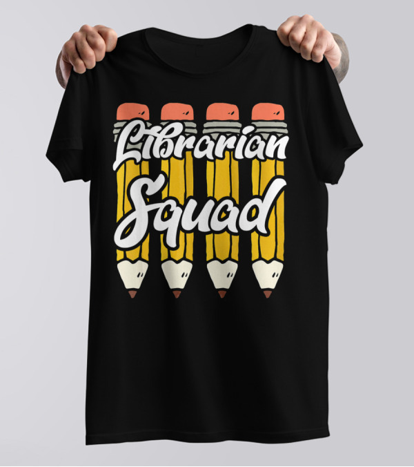 Librarian Squad Pencil Team T-Shirt