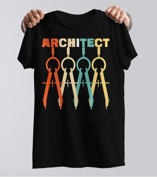ARCHITECT Retro Compass Architecture T-Shirt