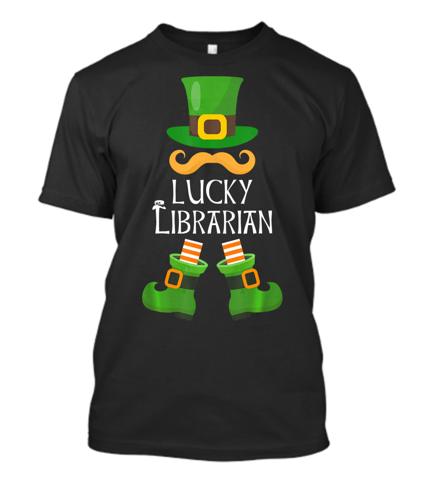 Lucky Librarian Leprechaun Hat And Boots T-Shirt