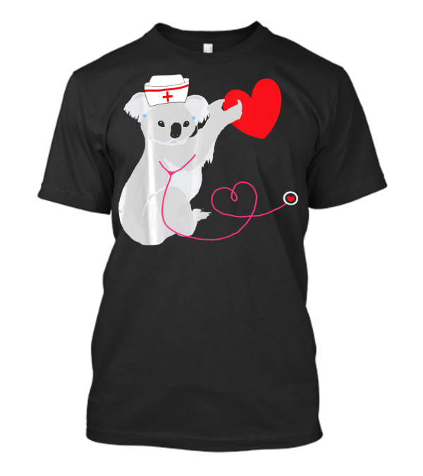 Nurse Koala Heart Eucalyptus Bear Australia Care T-Shirt
