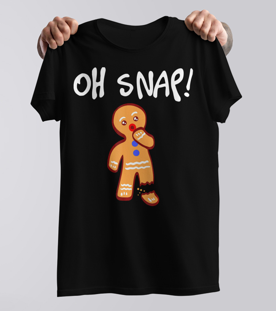 Oh Snap Cookie Baking Team Captain Gingerbread Man T-Shirt