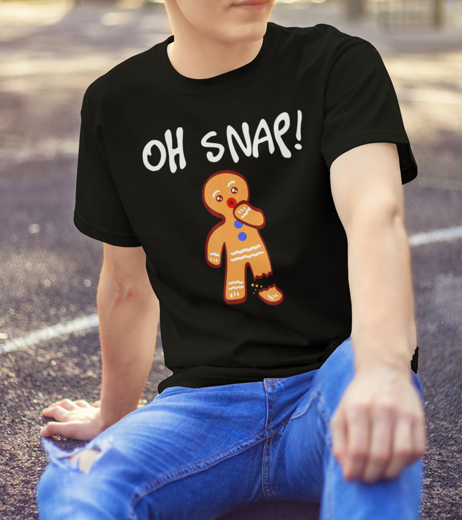 Oh Snap Cookie Baking Team Captain Gingerbread Man T-Shirt