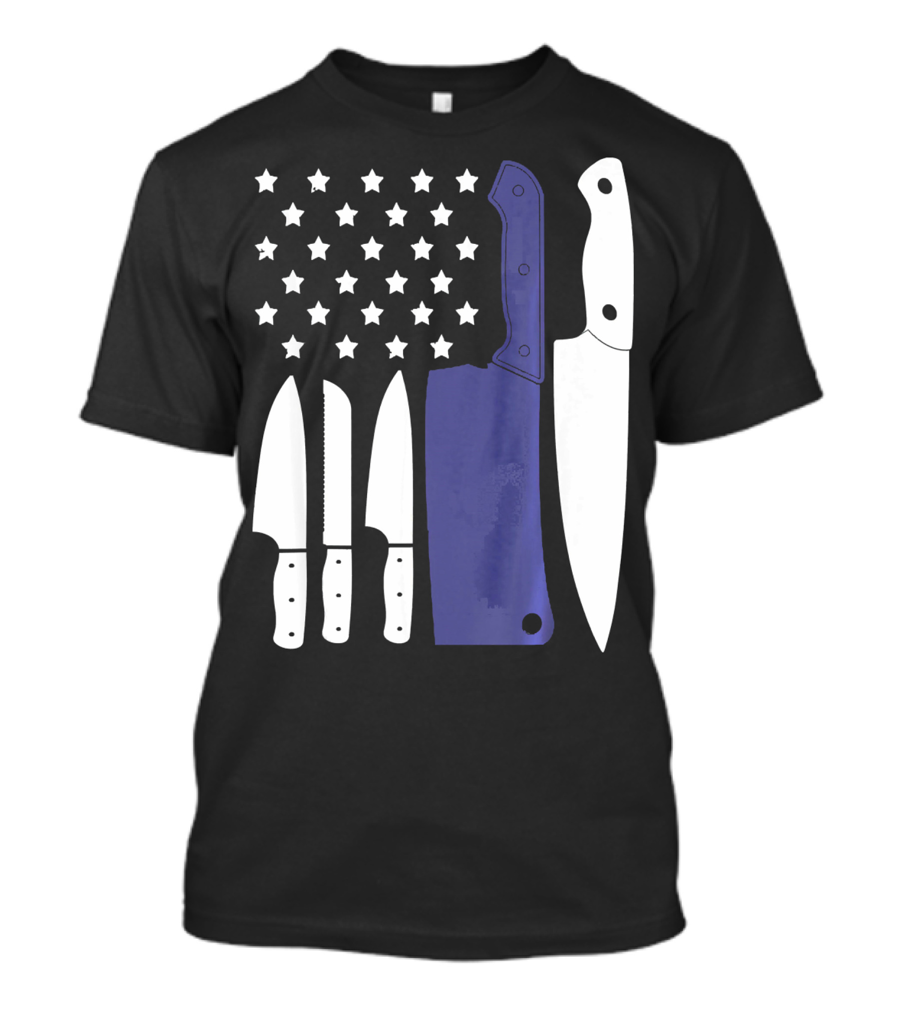 Patriotic Chef Knife Set With Stars And Stripes For Christmas T-Shirt