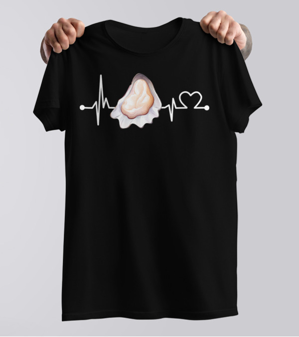 Oyster Heartbeat Funny CookingCook Shell Pulse T-Shirt