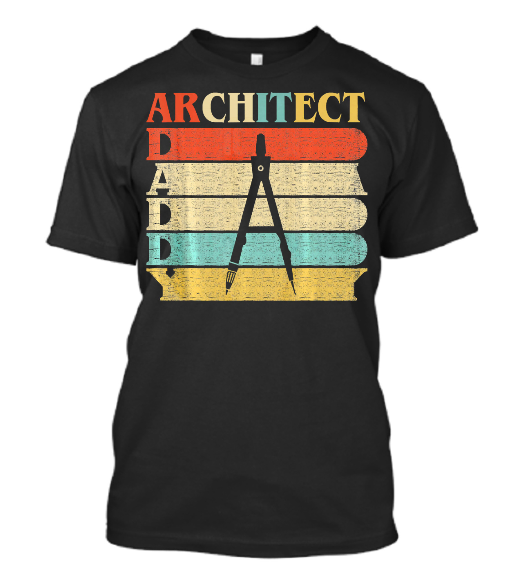 Vintage Retro Compass Daddy Architect T-Shirt