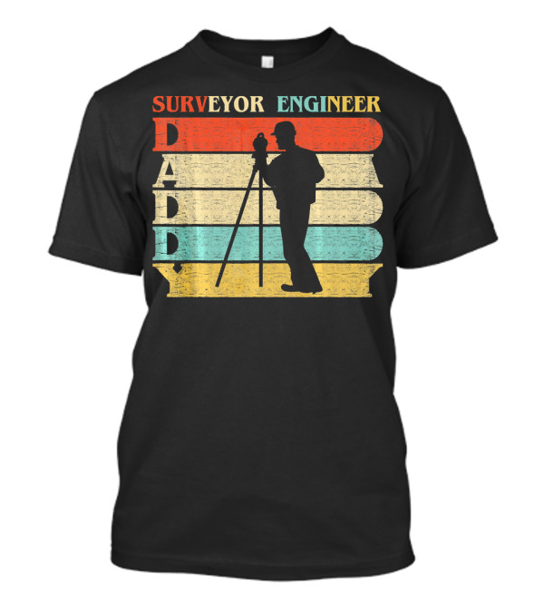 Daddy Retro Vintage Surveyor Engineer T-Shirt