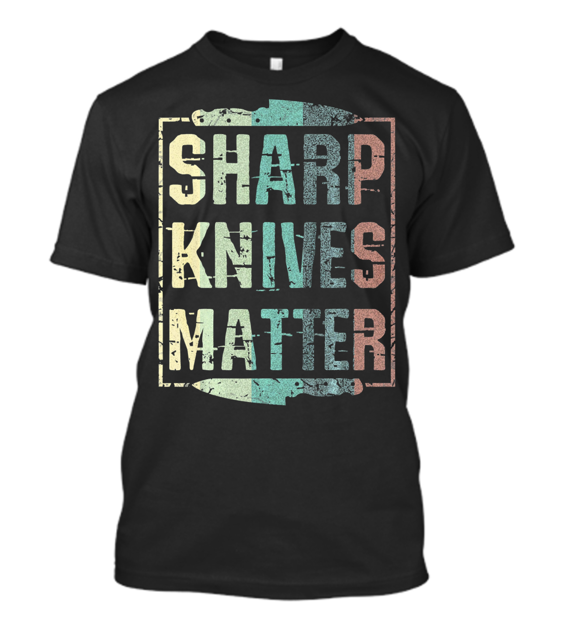 Sharp Knives Matter Vintage Chef Knife T-Shirt