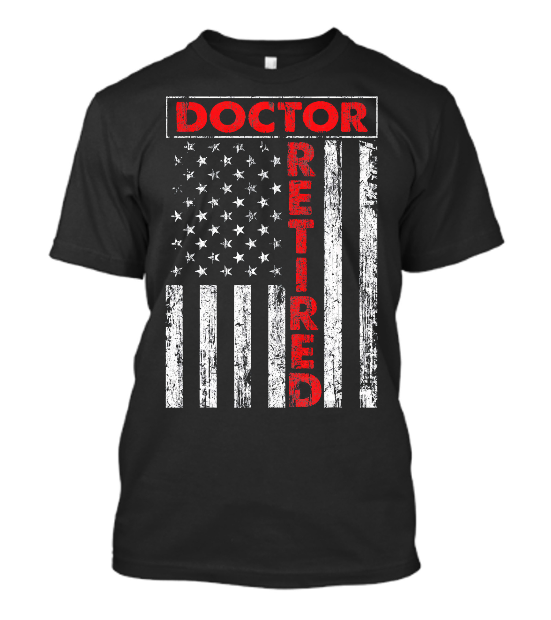 Doctor Retired Vintage America Flag T-Shirt