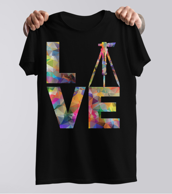 Surveyor Love Land Survey Geometric T-Shirt