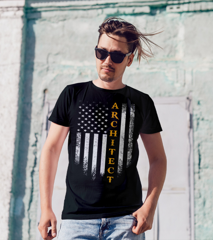 Architect Vintage USA American Flag T-Shirt