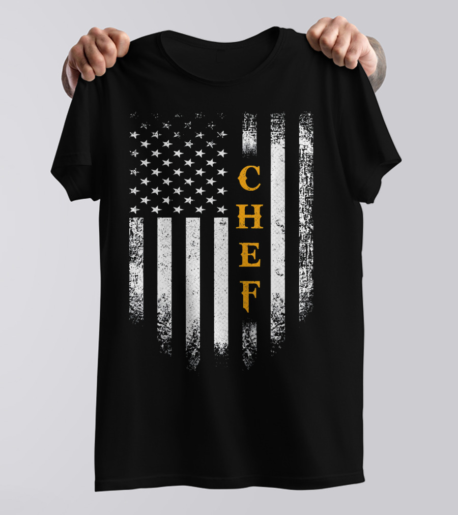 Vintage USA Chef American Flag T-Shirt