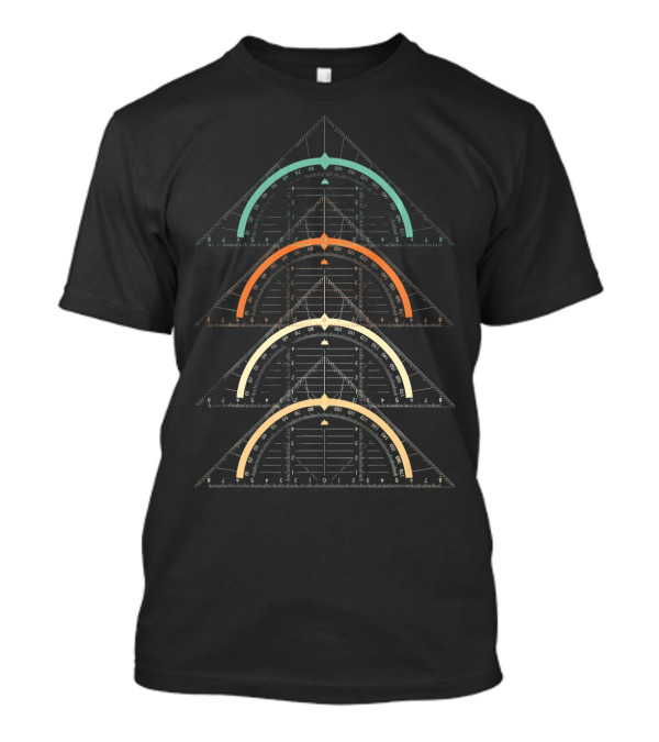 Vintage Architect And Architecture Student Geometric Protractor T-Shirt