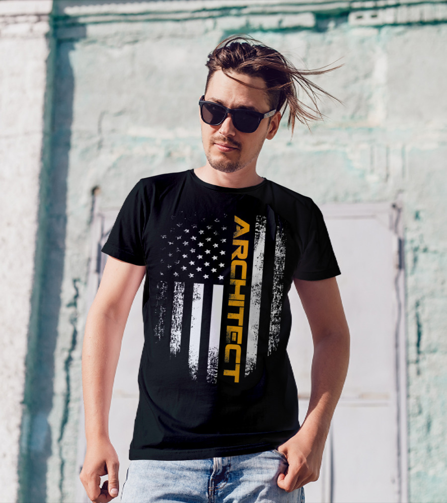 USA Flag Architect Vintage T-Shirt