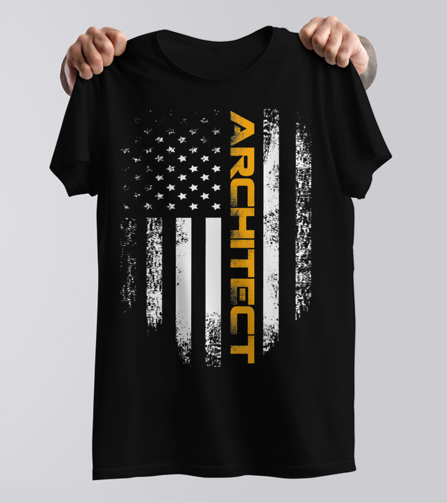 USA Flag Architect Vintage T-Shirt