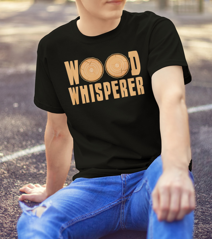 Wood Whisperer Woodworking Carpenter Tree Rings T-Shirt