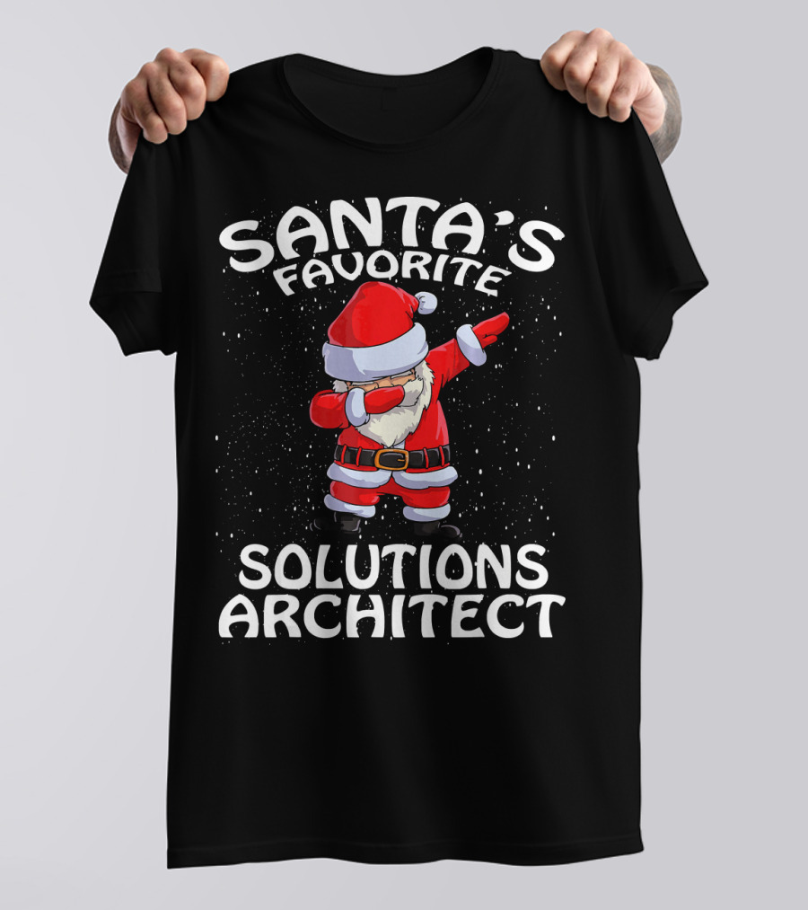 Santa's Favorite Solutions Architect Dabbing Christmas Snow T-Shirt