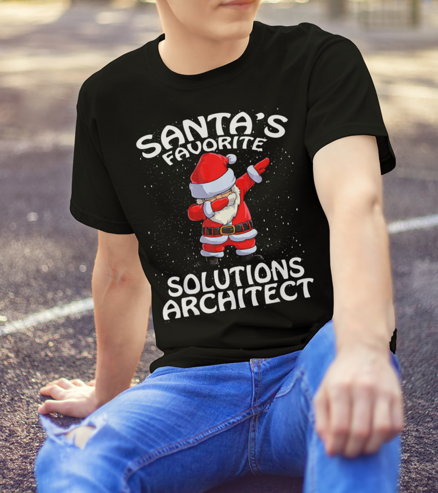Santa's Favorite Solutions Architect Dabbing Christmas Snow T-Shirt