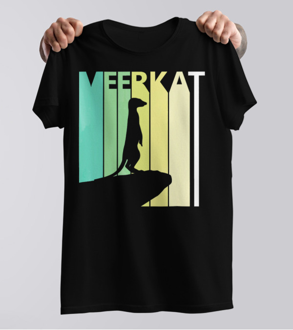 Meerkat Spirit Animal Retro Love Mee T-Shirt
