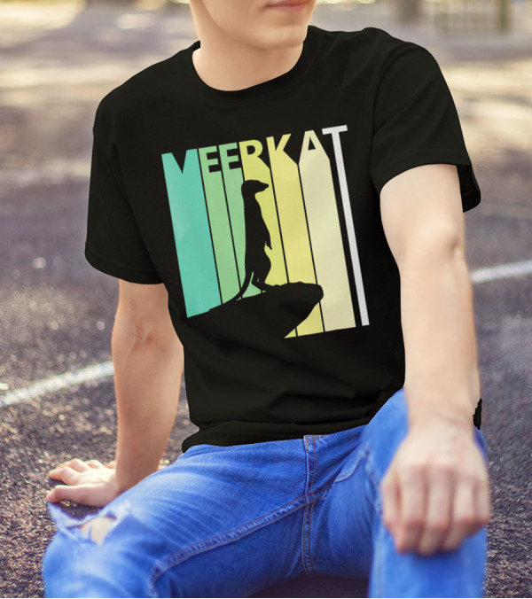 Meerkat Spirit Animal Retro Love Mee T-Shirt