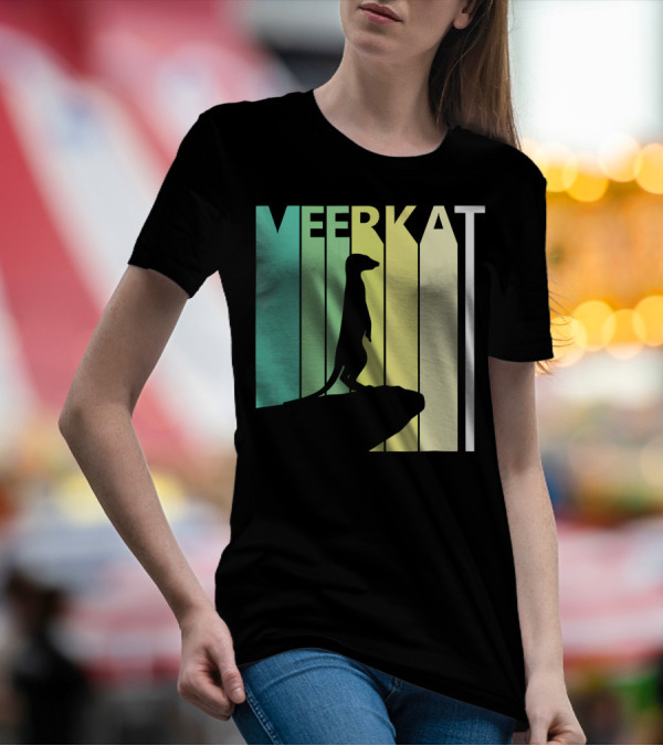 Meerkat Spirit Animal Retro Love Mee T-Shirt
