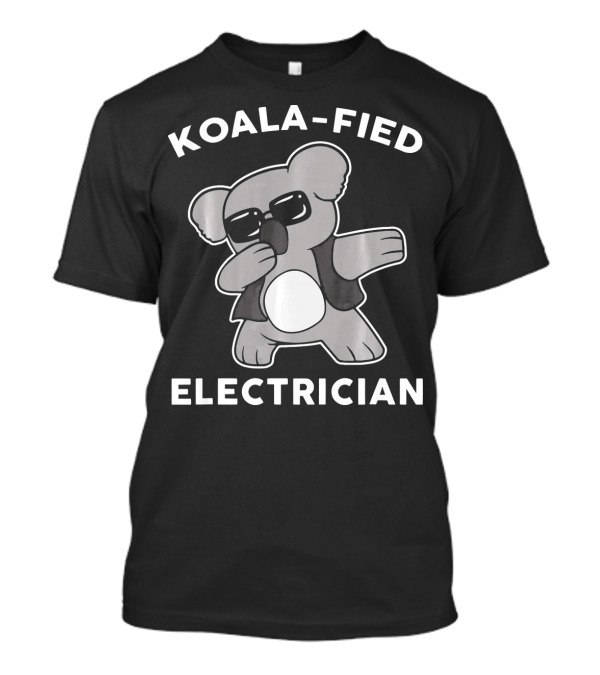 Koala-Fied Electrician Dabbing Koala Birthday T-Shirt