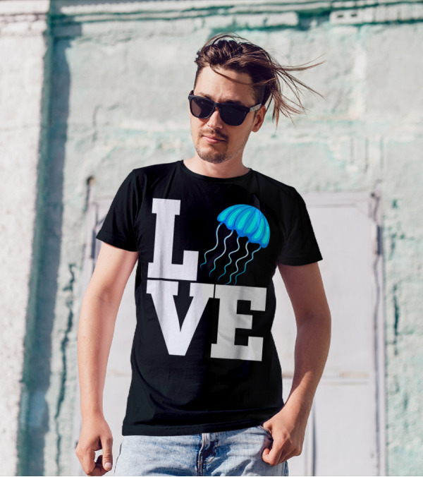 LOVE Jellyfish Jellyfish Lover T-Shirt