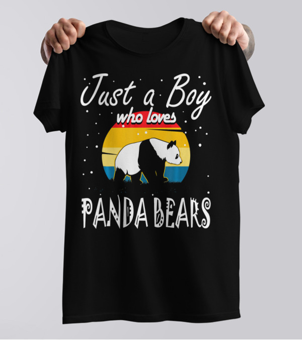 Just A Boy Who Loves Panda Bears T-Shirt