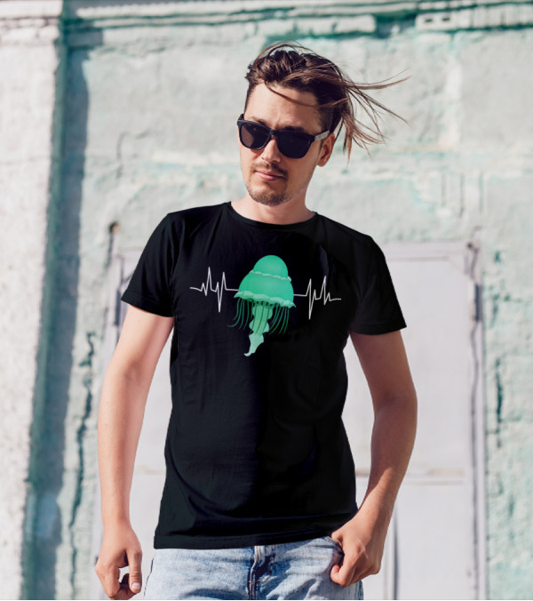 Kids Beach Heartbeat Jellyfish Dre T-Shirt