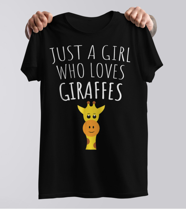 JUST A GIRL WHO LOVES GIRAFFES CUTE GIRAFFE FACE T-Shirt
